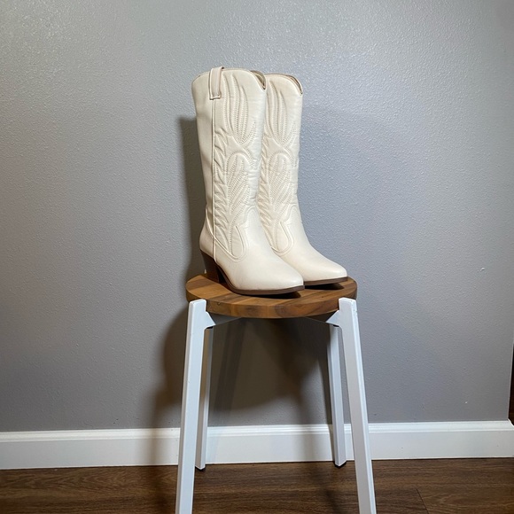 White Cowboy Boots - Picture 2 of 8